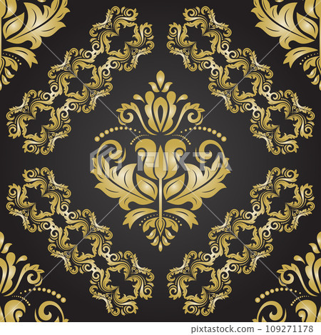 Classic Seamless Vector Fine Pattern With Arabesques 109271178