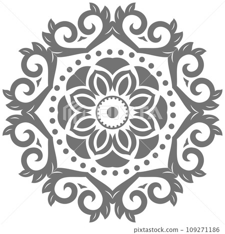 Damask Vector Background With Arabesques in Oriental Style Damask Vector Background With Arabesques in Oriental Style 109271186