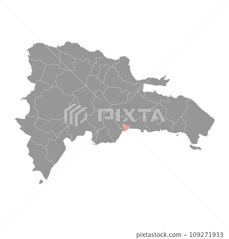 Distrito Nacional map, administrative division of Dominican Republic. Vector illustration. 109271933