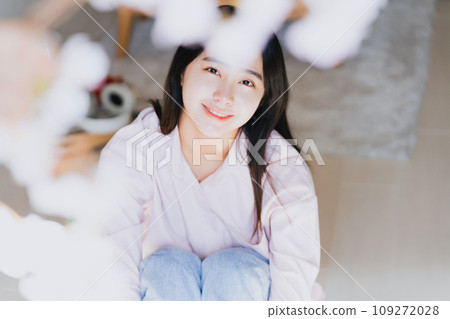 A young woman excited about her new life A young woman excited about her new life 109272028