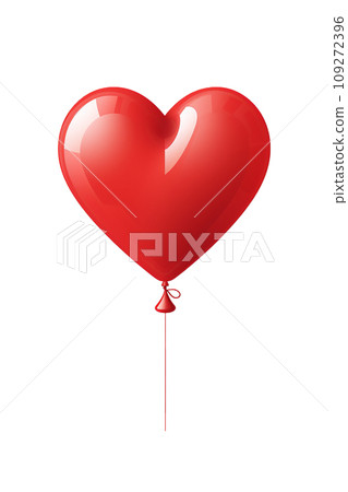 Cute shiny balloon in flat style illustration.Generative AI 109272396