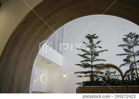 Interior of stylish white and green room Interior of stylish white and green room 109272423
