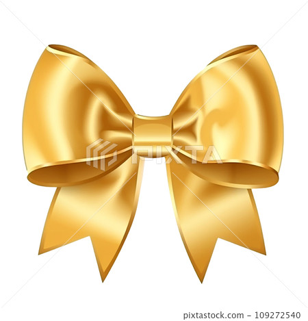 gift bow in flat style  illustration.Generative AI 109272540