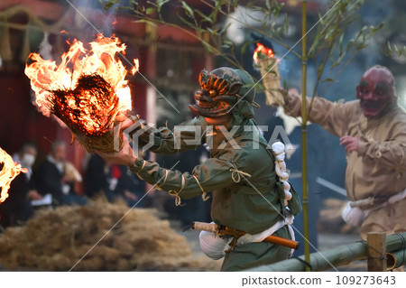 節分節的惡魔，長田神社的傳統奧伊曼儀式，淨化所有邪惡並祈禱和跳舞 109273643