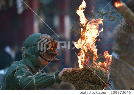 Ao Oni of Setsubun Festival, Nagata Shrine ancient ceremony, purify all evils and pray and dance 109273646