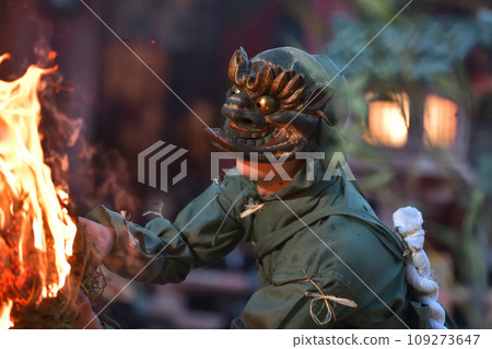 Ao Oni of Setsubun Festival, Nagata Shrine ancient ceremony, purify all evils and pray and dance 109273647