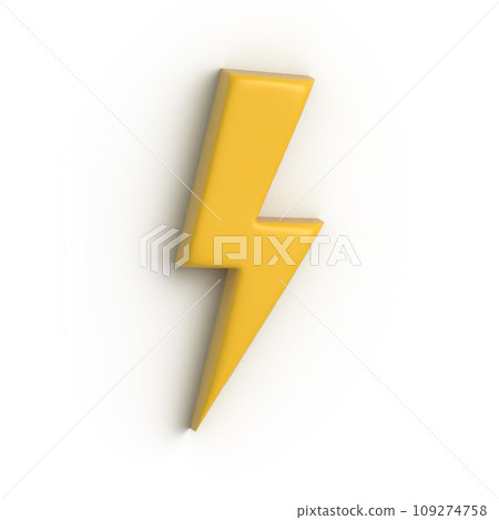 lightning, icon, 3d 109274758