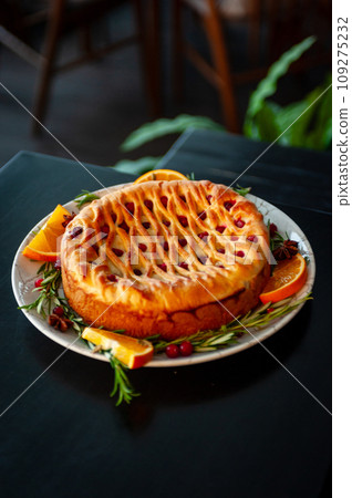 Traditional Christmas or New Year's pie. 109275232