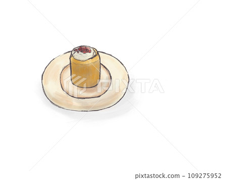 Ginger cookie and berry jam tart 109275952