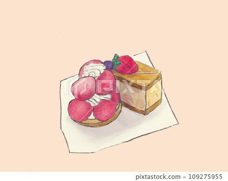 2 types of strawberry cakes 109275955