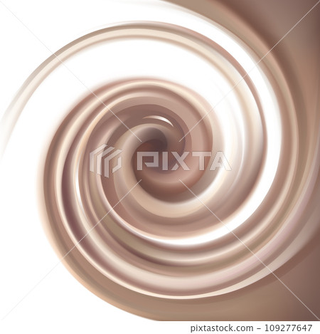 Vector background of swirling chocolate texture 109277647