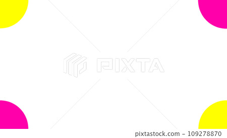 粉紅黃色圓1/4角框 粉紅黃色圓1/4角框 109278870