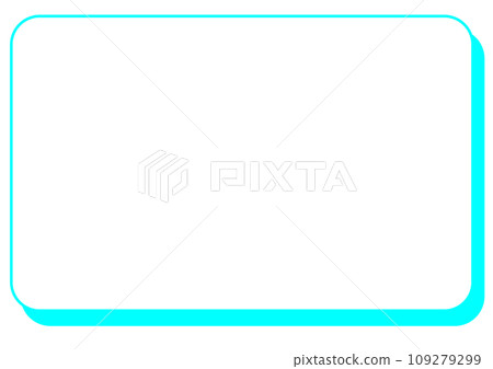 淺藍色簡約方框(圓角正方形)(有陰影) 淺藍色簡約方框(圓角正方形)(有陰影) 109279299