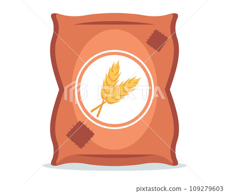 bag of wheat flour. 109279603