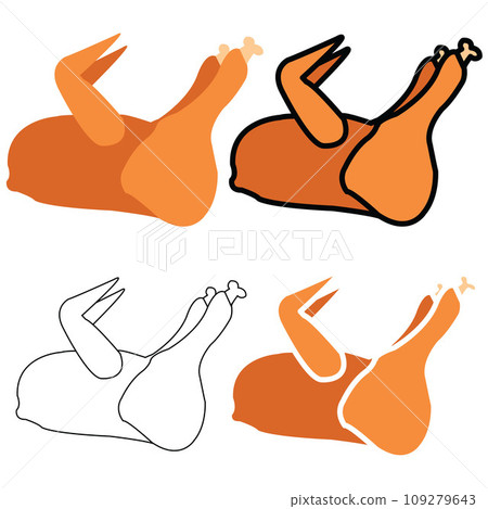 Chicken breast chicken wings chicken legs pictogram Chicken breast chicken wings chicken legs pictogram 109279643