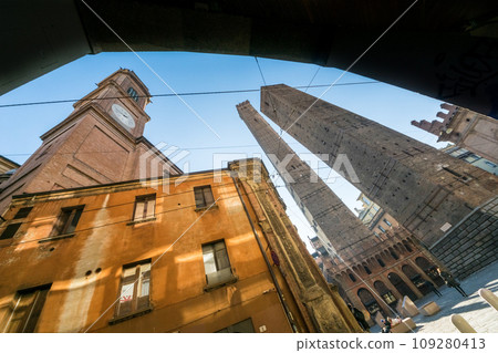 Medieval towers in Bologna, Italy 109280413