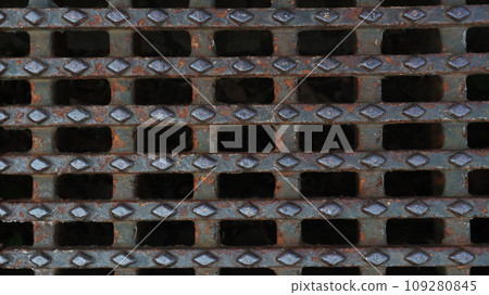 Metal, grunge mesh for filtering waste water. Metal, grunge mesh for filtering waste water. 109280845