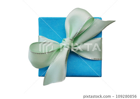 Photo of a gift box on a white background. Photo of a gift box on a white background. 109280856