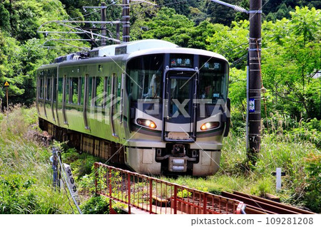 捕鯨鎮...進入紀伊國線“太極站”的“循環列車”227系列1000系列 109281208