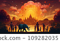 Lord Rama and Ravana in Dussehra Navratri festival of India 109282035