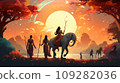 Lord Rama and Ravana in Dussehra Navratri festival of India 109282036