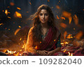 Happy Lohri festival of Punjab India background. group of people playing lohri dance 109282040