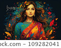 Happy Lohri festival of Punjab India background. group of people playing lohri dance 109282041