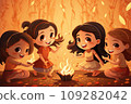 Happy Lohri festival of Punjab India background. group of people playing lohri dance 109282042