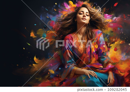 Happy Lohri festival of Punjab India background. group of people playing lohri dance Happy Lohri festival of Punjab India background. group of people playing lohri dance 109282045