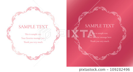 Material_Frame set_Pink decorative frame inspired by spring. Simple and luxurious frame design 109282496