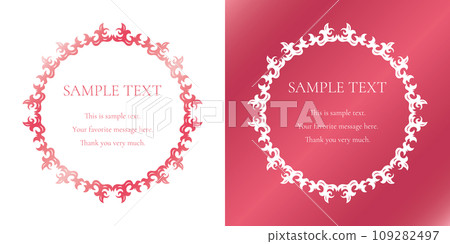 Material_Frame set_Pink decorative frame inspired by spring. Simple and luxurious frame design 109282497