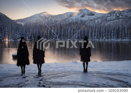 觀賞雪景－生成AI 109283090