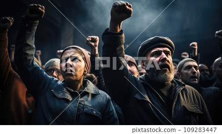 A man and a woman are fighting for their rights A man and a woman are fighting for their rights 109283447