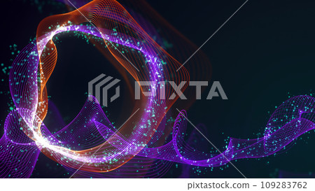 3D rendering of abstract structure of intertwined dots 109283762