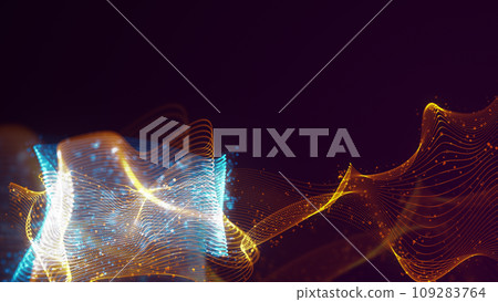 3D rendering of abstract structure of intertwined dots 109283764