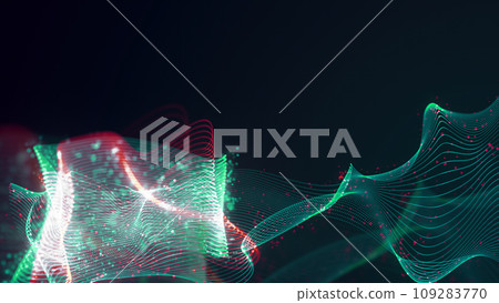 3D rendering of abstract structure of intertwined dots 109283770