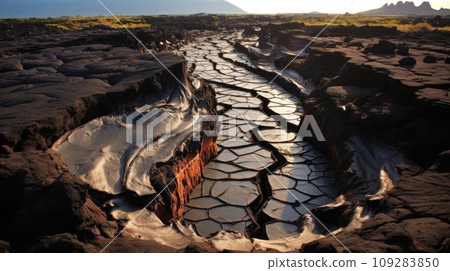 A large rift on the surface of the earth A large rift on the surface of the earth 109283850