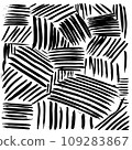 Vector hand drawn textures. Lines with different density and incline. Hatching drawn with pen. Abstract background. 109283867