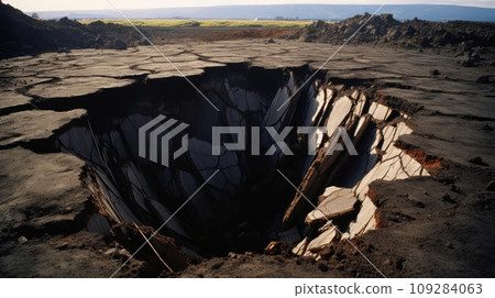 A large rift on the surface of the earth A large rift on the surface of the earth 109284063