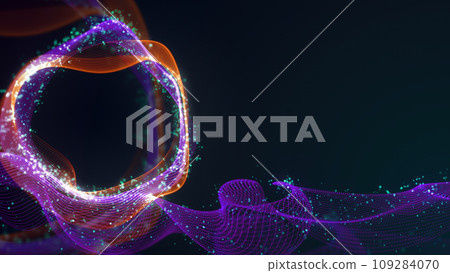 3D rendering of abstract structure of intertwined dots 3D rendering of abstract structure of intertwined dots 109284070