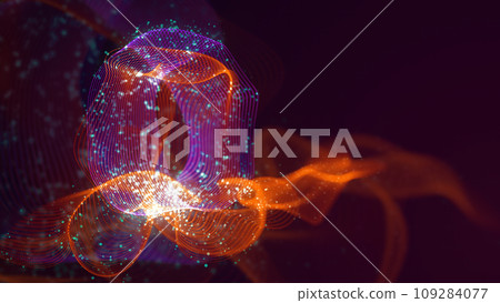 3D rendering of abstract structure of intertwined dots 3D rendering of abstract structure of intertwined dots 109284077