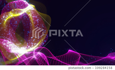 3D rendering of abstract structure of intertwined dots 109284158