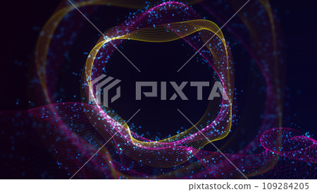 3D rendering of abstract structure of intertwined dots 3D rendering of abstract structure of intertwined dots 109284205