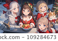 girls at christmas party 109284673