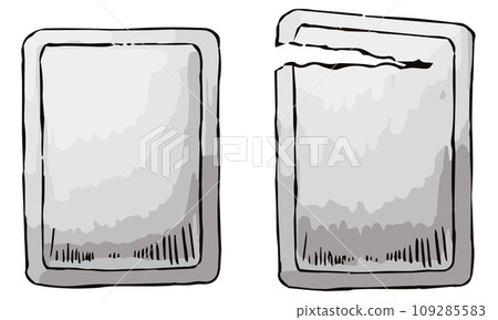 Retort pouch hand-drawn style illustration vector Retort pouch hand-drawn style illustration vector 109285583