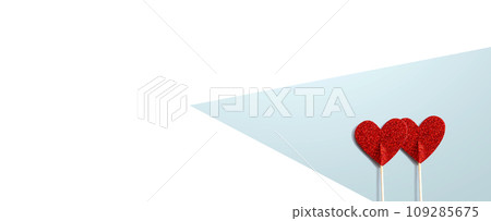 Red glitter heart picks Red glitter heart picks 109285675