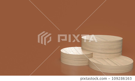 The wood podium product stand for advertising or presentation concept 3d rendering. The wood podium product stand for advertising or presentation concept 3d rendering. 109286163