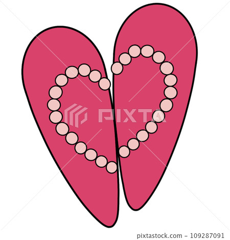 The illustration of a rhinestone nails 109287091