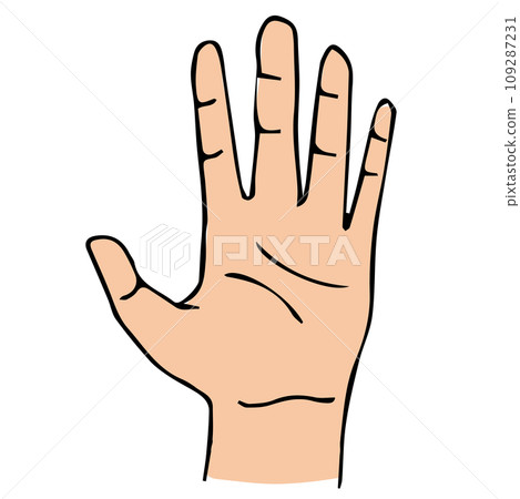 石頭、剪刀、布 par_tenohira_paper 109287231