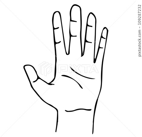 石頭、剪刀、布 手掌_畫線_紙 109287232